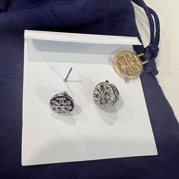 Tory Burch Miller Pave'Stud Earrings - Picture 8 of 9